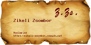 Zikeli Zsombor névjegykártya